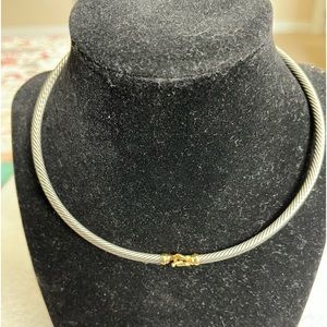 David Yurman Sterling and 14k YG choker